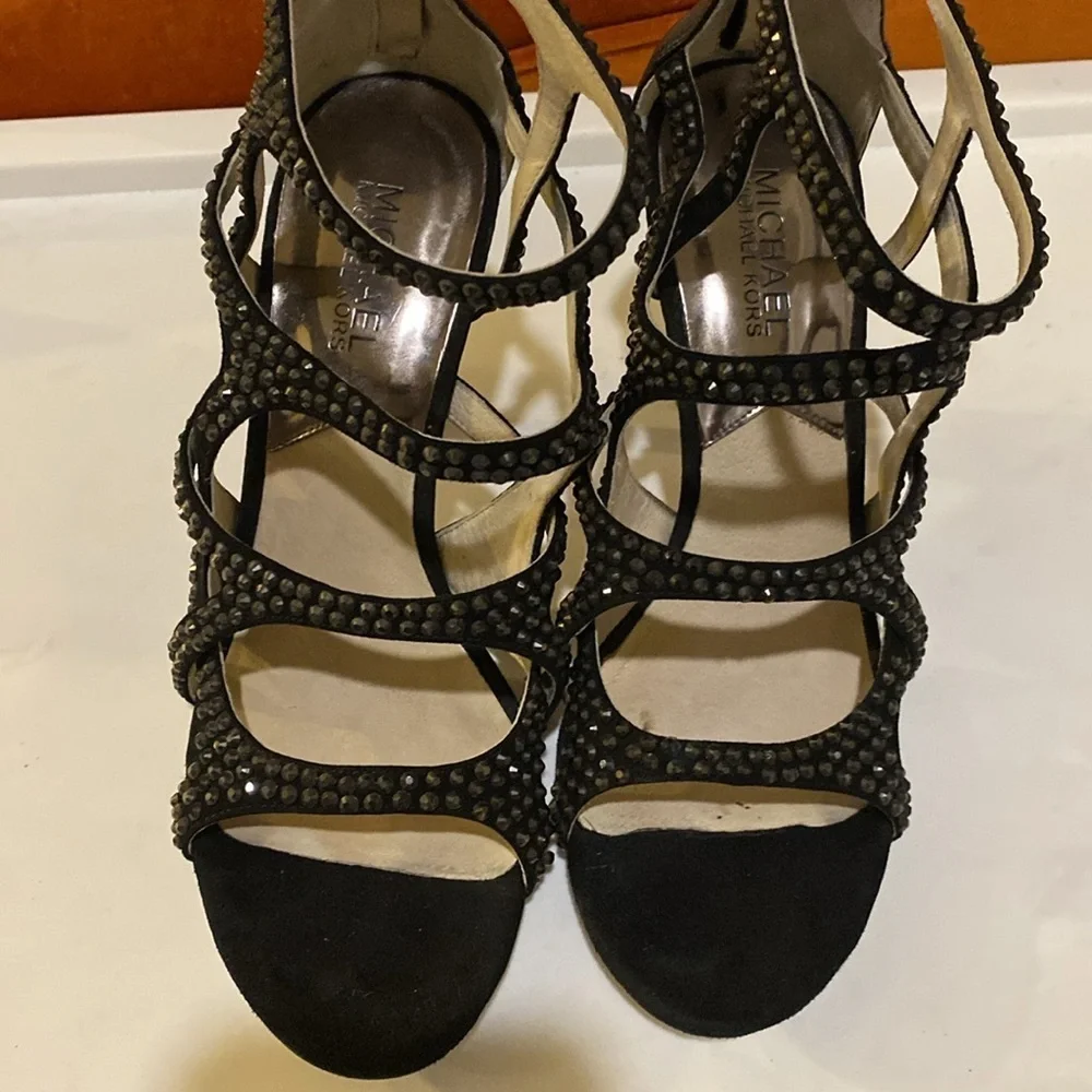 Michael Kors Women's Shala Sandal Suede Black size 8